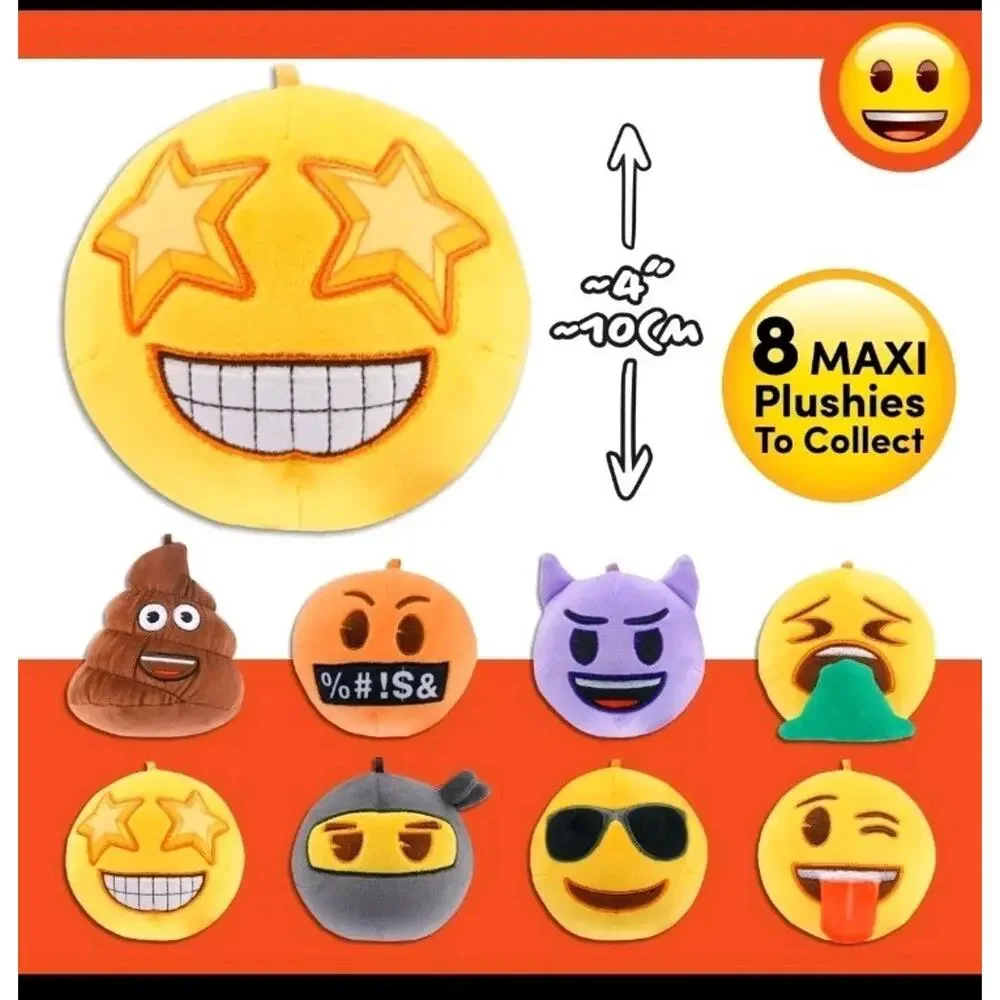 Emoji Plush MiraBall Mystery Ball with Stickers & Fidget Toys (1-Pack)